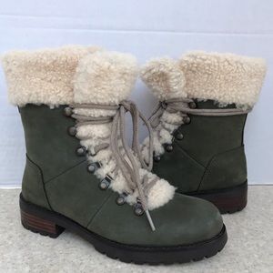UGG Australia FRASER “Slate” Green combat Military style winter boots NEW 5.5